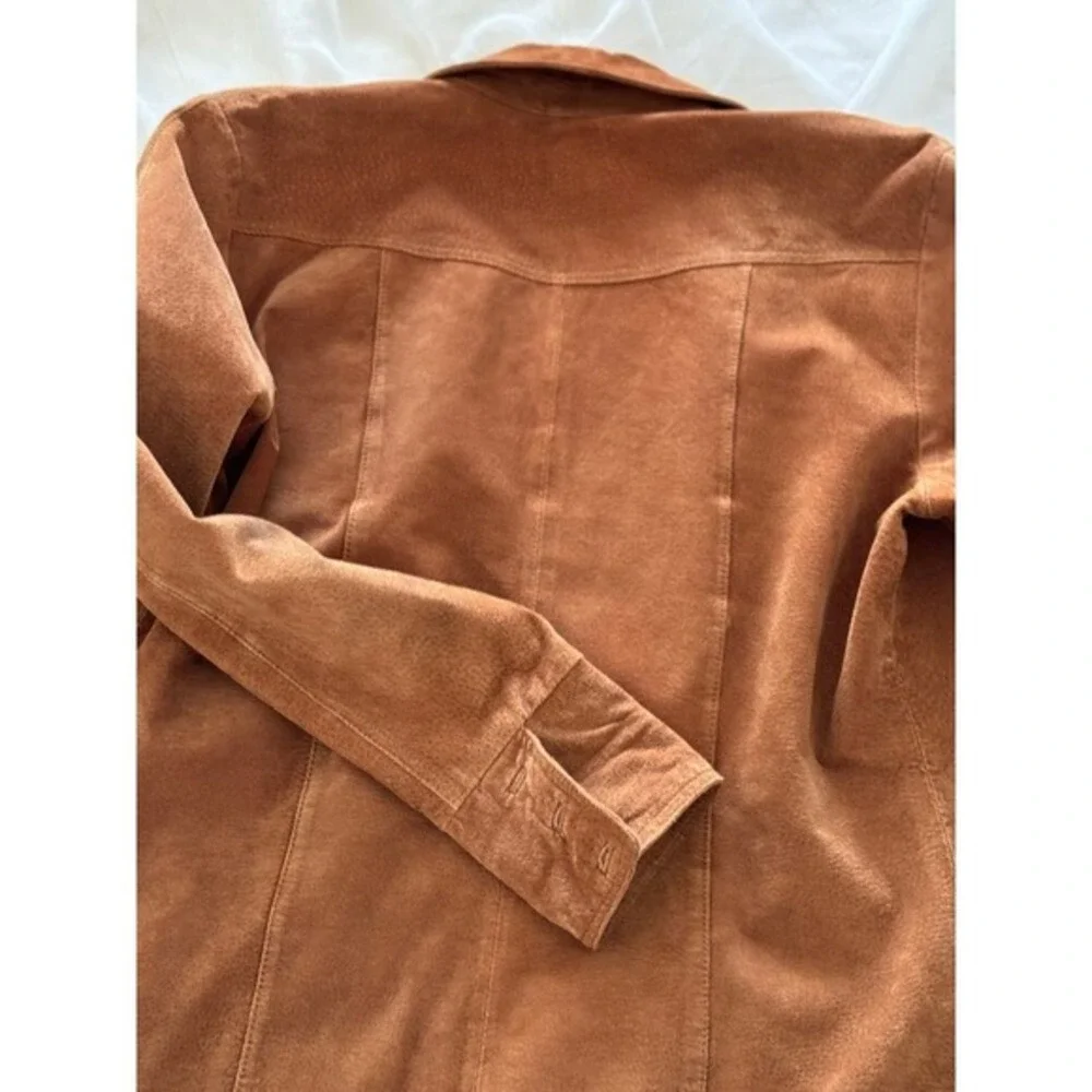 Vintage Genuine Suede Western Leather Shacket Size 12 Penny Lane Style - Picture 7 of 11